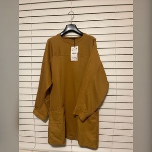 NWT Zara mustard dress with pockets